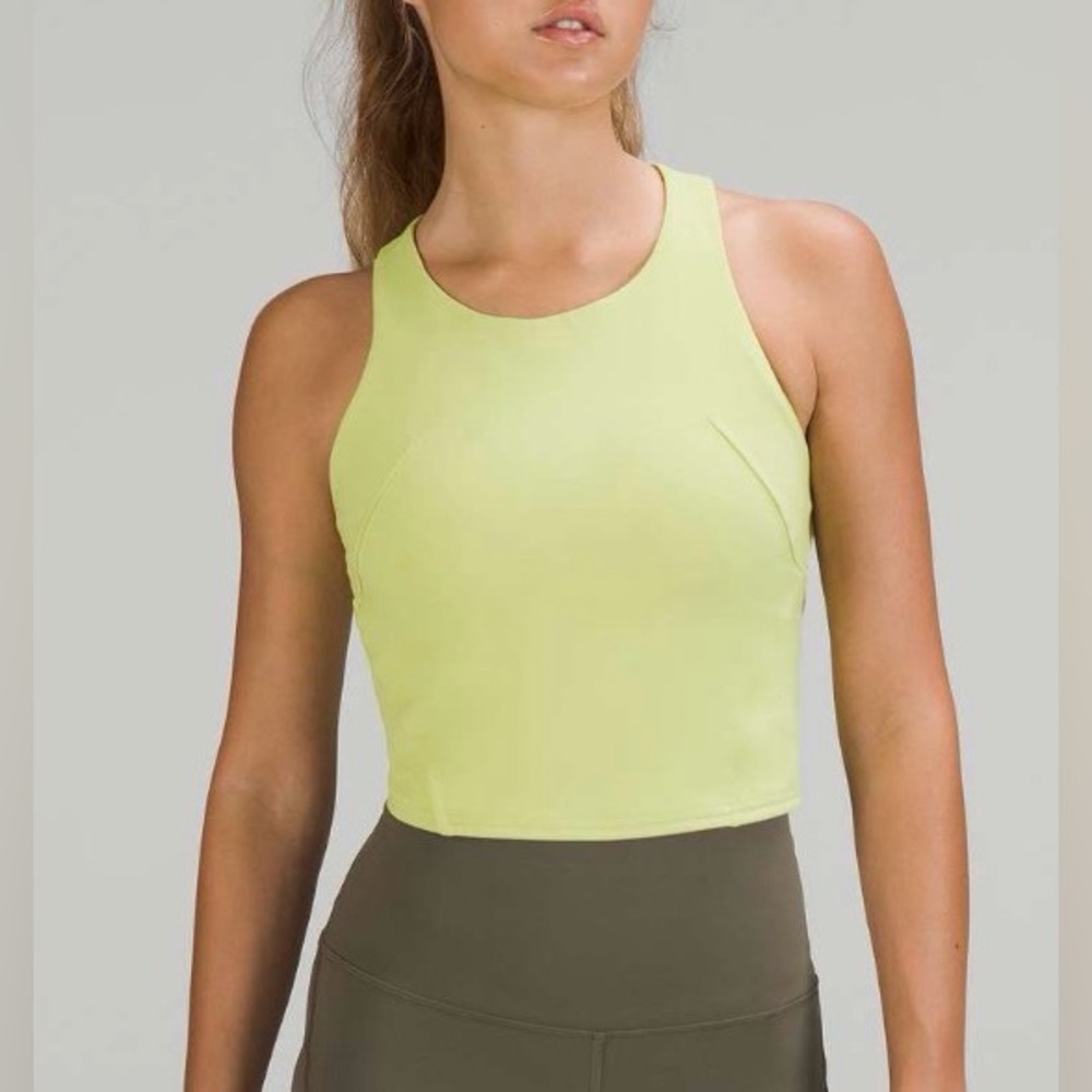 lululemon athletica Neon Lime Racerback Crop Top
